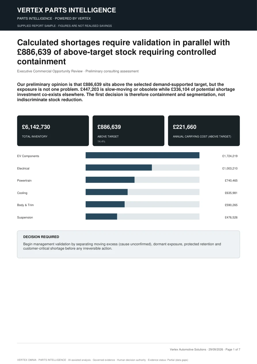 Preview of the supplied free Executive Commercial Opportunity Review